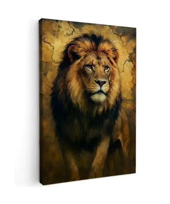 Canvas Schilderij Lionheart – De Ziel van de Leeuw bij Online-Schilderij