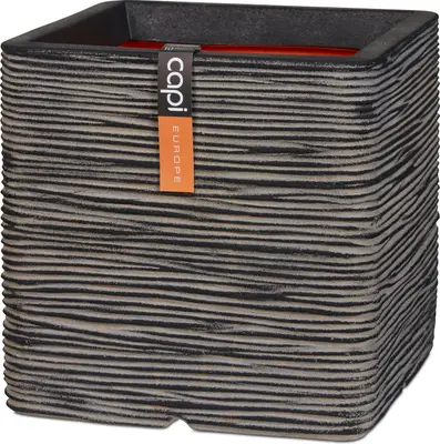 Capi Europe plantenbak Nature-Rib antraciet 40 x 40 x 40 cm bij Intratuin