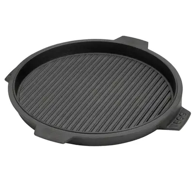 Cast Iron Plancha Big Green Egg - Mini, S and M bij Kolenboertje