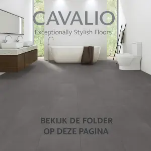 Cavalio 9248 Royal Limestone Rigid Click PVC vloer - 5.5/0.55 x 304.8 x 609.6mm - 2.22m2 - met geïntegreerde ondervloer bij Kwaliteitparket