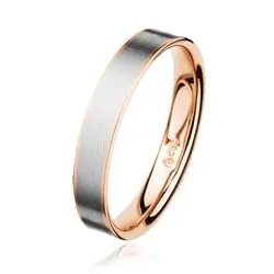 Christiaan Bauer trouwring bicolor bij Zilver.nl
