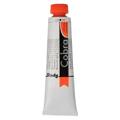 Cobra Study Olieverf Tube 40 ml Titaanwit 105 bij Art en Hobby