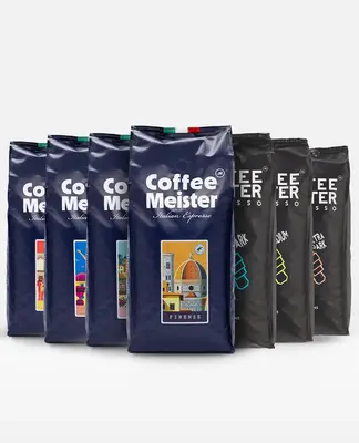 CoffeeMeister Koffiebonen Proefpakket 7 x 1kg bij CoffeeMeister
