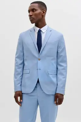 colbert met wol blauw bij Wehkamp