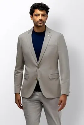 colbert taupe bij Wehkamp