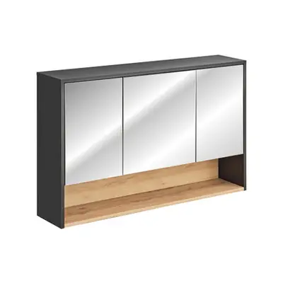 Comad Borneo Cosmos 843 FSC spiegelkast 120cm eiken/grijs bij Sanitairkamer