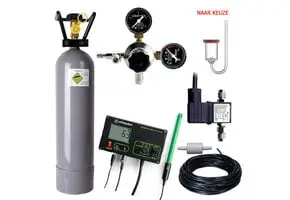 Complete CO2 set PROFI 2000 gram met pH controller bij de Visvoer Webwinkel