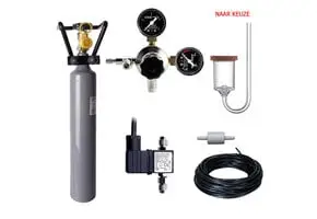 Complete CO2 set PROFI 500 gram bij de Visvoer Webwinkel