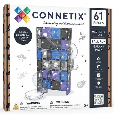 connetix magnetische tegels knikkerbaan galaxy - 61st bij ilovespeelgoed