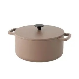 Cook & Pan - Taupe of Mind Gietijzeren Braadpan 24 cm - 4 liter bij Kookgigant