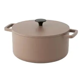 Cook & Pan - Taupe of Mind Gietijzeren Braadpan 28 cm - 6.5 liter bij Kookgigant