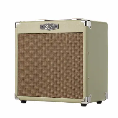 Cort CM15RPG 15W Gitaarversterker met 8 inch Speaker, Reverb en 2 Kanalen Pastel Groen bij VDS Instrumenten