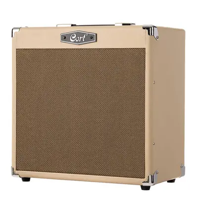 Cort CM30RWTS 30W Gitaarversterker met 10 inch Speaker, Reverb en Bluetooth White Sand bij VDS Instrumenten