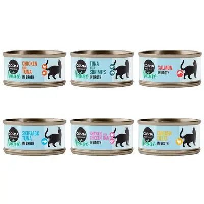 Cosma Nature Kattenvoer 6 x 70 g Gemengd Pakket bij Bitiba
