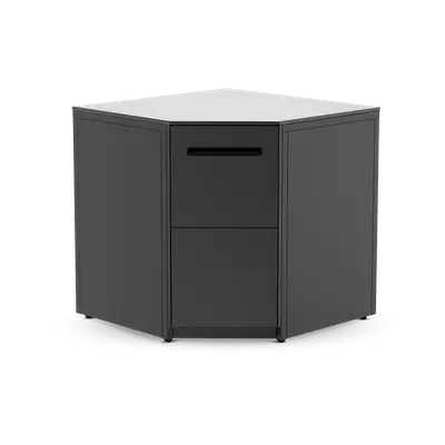 Cozze buitenkeuken hoekelement + HPL werkblad bij Pizzaovens.shop
