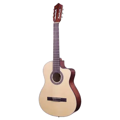 Crafter HC100-CE-N Semi-Akoestische klassieke gitaar bij Music All In