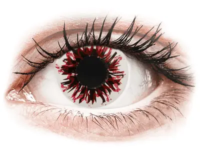 CRAZY LENS - Harlequin Black - daglenzen met sterkte (2 lenzen) bij Alensa