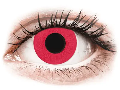 CRAZY LENS - Solid Red - daglenzen met sterkte (2 lenzen) bij Alensa