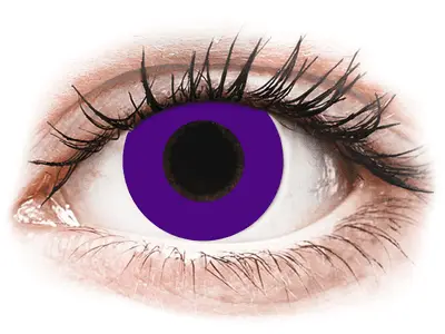 CRAZY LENS - Solid Violet - daglenzen met sterkte (2 lenzen) bij Alensa