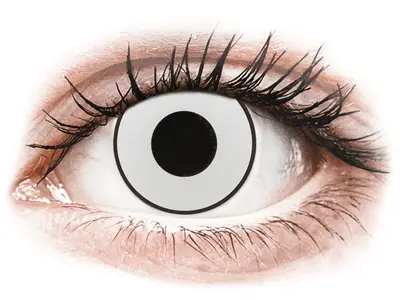 CRAZY LENS - White Black - daglenzen met sterkte (2 lenzen) bij Alensa