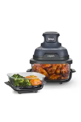 CRISPi 4-in-1 Airfryer met glazen vershoudschalen - Antraciet - FN101EUGY bij Wehkamp
