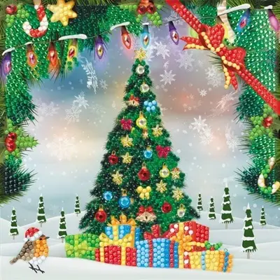Crystal Art Diamond Painting Kaart Festive Tree bij Art en Hobby