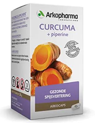 Curcuma + piperine (45 capsules) bij Vitaminadviceshop