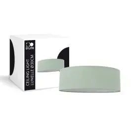 D'Lite Plafondlamp Lunelle 30cm Textiel Groen | Geschikt Voor 1x E27 bij Lampdirect