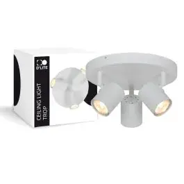 D'Lite Plafondlamp Trop Wit | Geschikt voor 3x GU10 bij Lampdirect