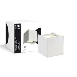 D'Lite Wandlamp Elingen Wit Up & Down 4.9W 480lm - 830 Warm Wit | IP65 bij Lampdirect