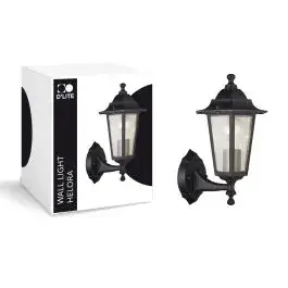 D'Lite Wandlamp Helora Zwart | IP44 - Geschikt voor 1x E27 bij Lampdirect