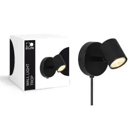 D'Lite Wandlamp Trop Zanderig Zwart | Geschikt Voor 1x GU10 bij Lampdirect