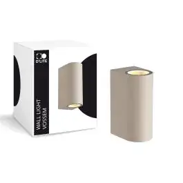 D'Lite Wandlamp Vossem Beige Up & Down | Geschikt voor 2x GU10 bij Lampdirect
