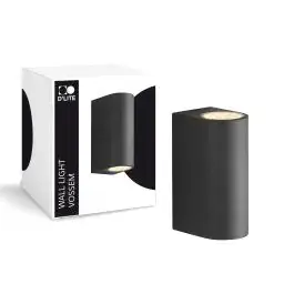 D'Lite Wandlamp Vossem Zwart Up & Down| IP54 - Geschikt Voor 2x GU10 bij Lampdirect