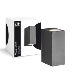D'Lite Wandlamp Vrebos Zwart Up & Down | IP54 - Geschikt Voor 2x GU10 bij Lampdirect