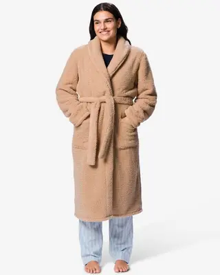 damesbadjas teddy lichtbruin bij HEMA