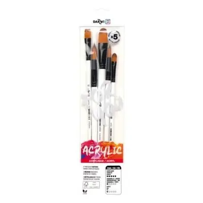Darwi Acryl penselenset van 5 medium Synthetisch bij Art en Hobby