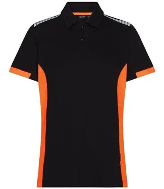 DASSY Veracruz Werkpolo Zwart/Oranje bij Bedrijfskledingonline