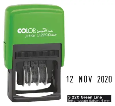 Datumstempel Colop Printer S 220 Green Line Nederlands bij Stumpel