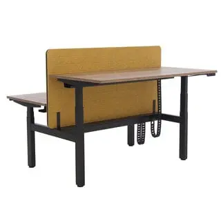 Deasc. Duo zit-sta bureau Flow Petfelt | zwart bij Bureaustoelexpress