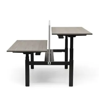 Deasc. Duo zit-sta bureau Flow | zwart frame bij Bureaustoelexpress