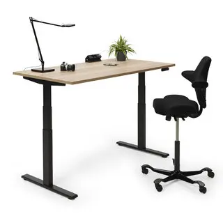 Deasc. Zit-sta bureau Flow | zwart frame bij Bureaustoelexpress