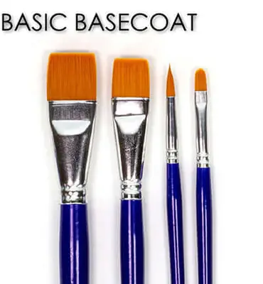DecoArt Basecoat Set – 4-delige synthetische penselen set bij Online-Schilderij