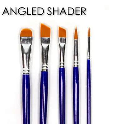 DecoArt Basics with Angled Shaders Penselen set – 5-delig bij Online-Schilderij