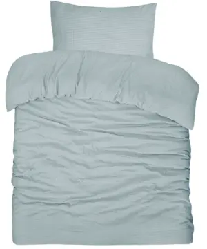 Dekbedovertrek Seersucker – 100% katoen – 140×200/220 – petrol bij DoubleDry