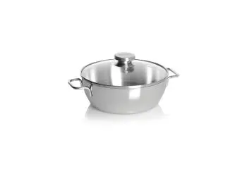 Demeyere Apollo Conische braadpan 24cm met glasdeksel bij Kookshop de Pepermolen