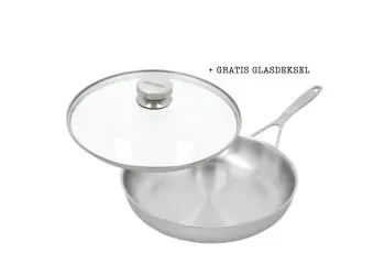 DEMEYERE - Industry 5 Koekenpan 28cm + GRATIS Glasdeksel bij Kookshop de Pepermolen