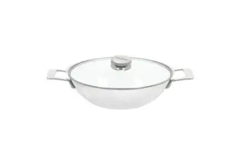 Demeyere Industry 5 Wok met gratis glasdeksel 30 cm bij Kookshop de Pepermolen