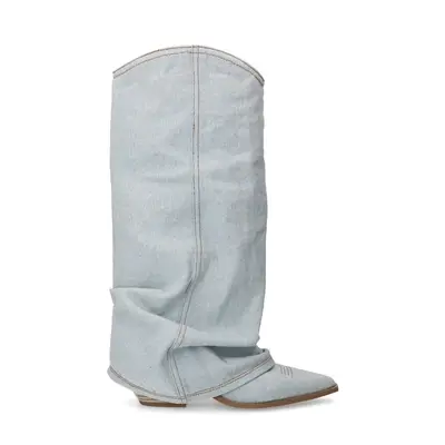 Denim cowboylaarzen met flap bij Sacha