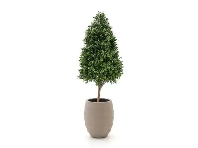 Designplants/Luca Lifestyle Buxus tower kunstplant (h:110cm) met Bordo Tall Balloon bloempot bij Kees Smit Tuinmeubelen